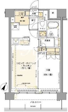 コムレジ赤羽 508 間取り図