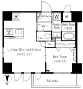 YUNO ART KAMEIDO 603 間取り図