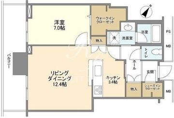 リガーレ日本橋人形町 2508 間取り図