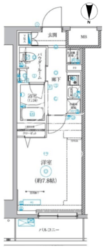 クオリタス菊川 202 間取り図