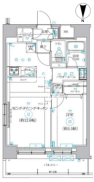 クオリタス菊川 203 間取り図