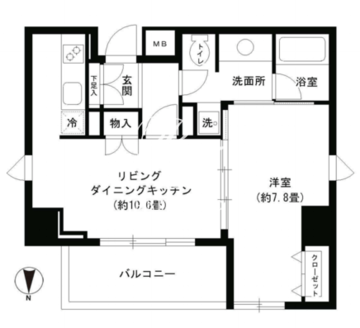 KDXレジデンス芝公園 705 間取り図