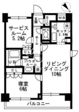 シャンピアグランデ深沢 216 間取り図