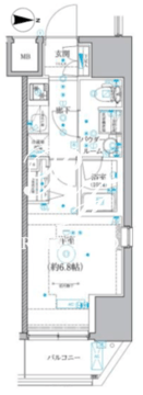 クオリタス品川南 601 間取り図