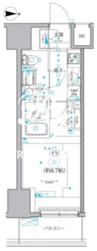 クオリタス品川南 702 間取り図