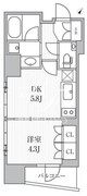ディームス大手町ノース 303 間取り図