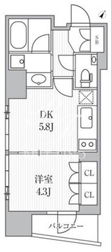 ディームス大手町ノース 303 間取り図