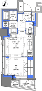 ディームス大手町ノース 303 間取り図