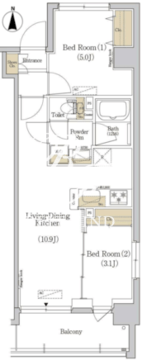 アーバネックス菊川 306 間取り図