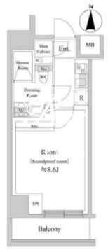 TRACK両国 701 間取り図