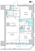 ヴィークブライト蔵前 306 間取り図