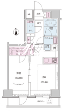 オルタナ神楽坂 1-501 間取り図