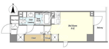 リージア下北沢 501 間取り図