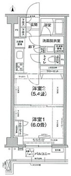 アイルグランデ大田 404 間取り図