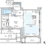 パークアクシスプレミア表参道 508 間取り図