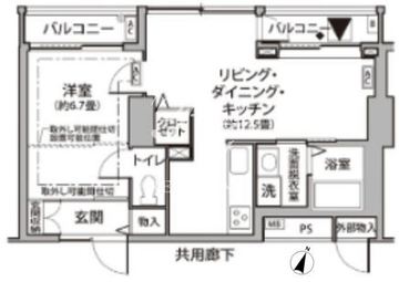 東雲キャナルコートCODAN 11-420 間取り図