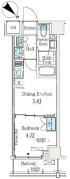 ソラニテ馬込 105 間取り図