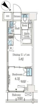 ソラニテ馬込 205 間取り図