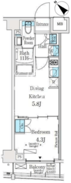 ソラニテ馬込 209 間取り図