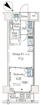 ソラニテ馬込 406 間取り図