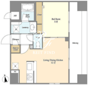 ラドゥセール秋葉原 707 間取り図