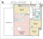 プレミスト赤坂檜町公園 401 間取り図 ?>
