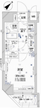 コンシェリア新橋 709 間取り図