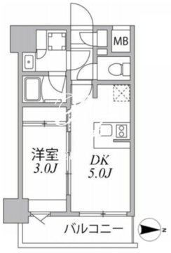 シーフォルム住吉 503 間取り図