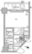 レジディア広尾2 405 間取り図