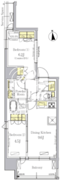 パークアクシス新御徒町イースト 903 間取り図