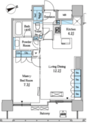 レジディアタワー目黒不動前 1005 間取り図