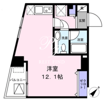 カスタリア門前仲町 201 間取り図