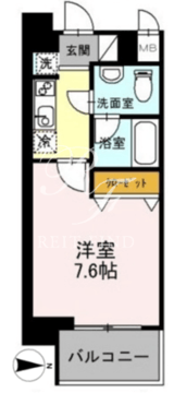 カスタリア住吉 404 間取り図