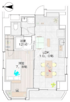 リフィオ浅草橋 501 間取り図