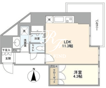 OPEN BLOOM SUMIDA YAHIRO 1201 間取り図