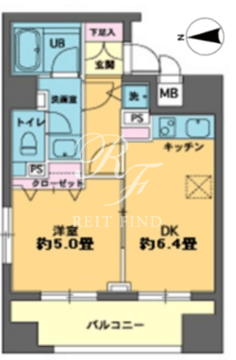 カスタリア新富町 804 間取り図