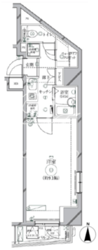 リクレイシア西麻布 1-803 間取り図