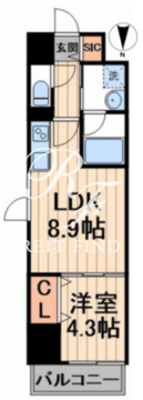 ラベルジュー錦糸町 506 間取り図