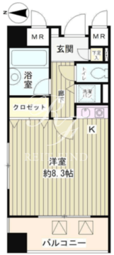 六本木プレイス 403 間取り図