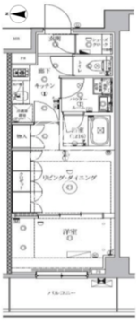 クリアルプレミア明大前 201 間取り図