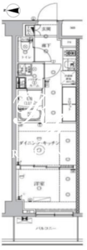 クリアルプレミア明大前 504 間取り図