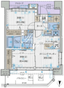 オーキッドレジデンス森下 1102 間取り図