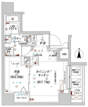 スパシエルクス亀戸 204 間取り図