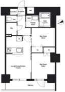 BPRレジデンス門前仲町 805 間取り図