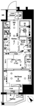 アークマーク水天宮前1 405 間取り図