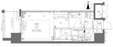 ズーム王子神谷 802 間取り図