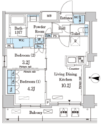 パークアクシス押上サウス 1105 間取り図