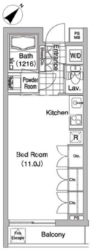 コンフォリア早稲田 305 間取り図