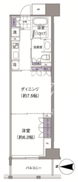 アビティ目黒 317 間取り図