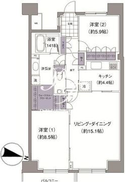 アビティ目黒 808 間取り図